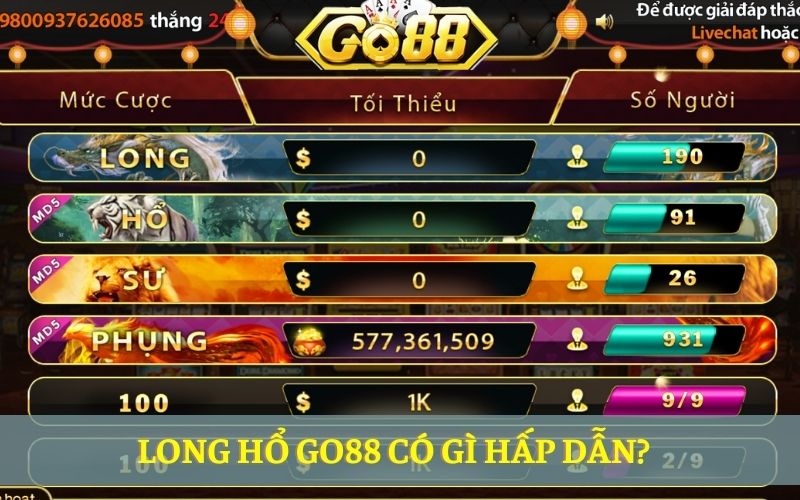 Long Hổ Go88 có gì hấp dẫn?