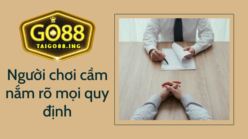 Điều khoản và điều kiện tại cổng game bài trực tuyến Go88 ing