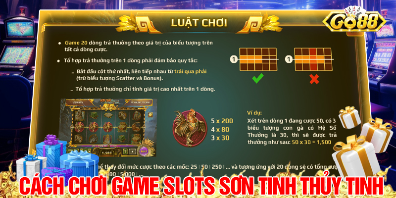 Cách chơi game slots Sơn Tinh Thủy Tinh Go88.